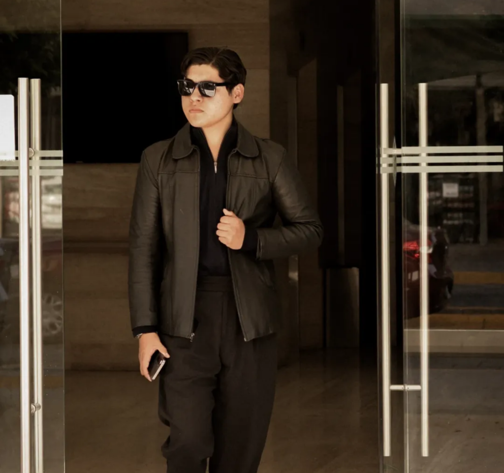 Portrait of Guillermo Herrera menswear influencer with clean contemporary aesthetic