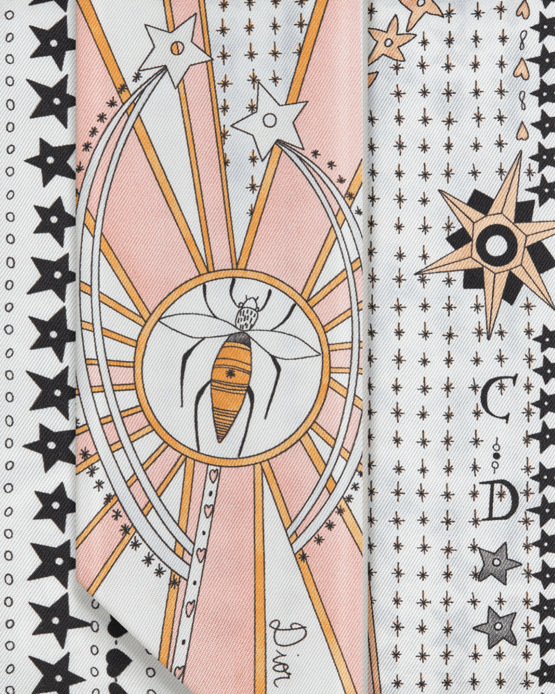 Tarot-inspired Dior Mitzah “La Papesse” silk scarf, where Dior and tarot become cultural language through design.