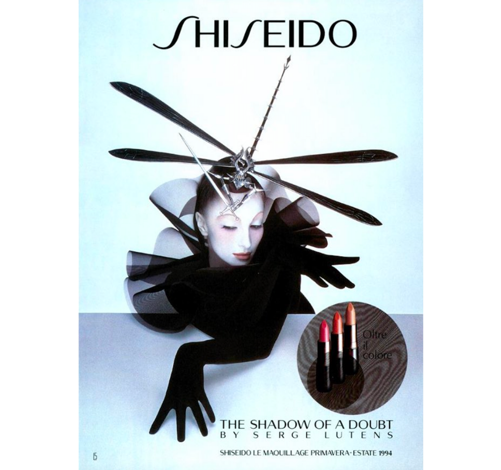 Shiseido campaign directed by Serge Lutens showing his aesthetic vision, Serge Lutens history